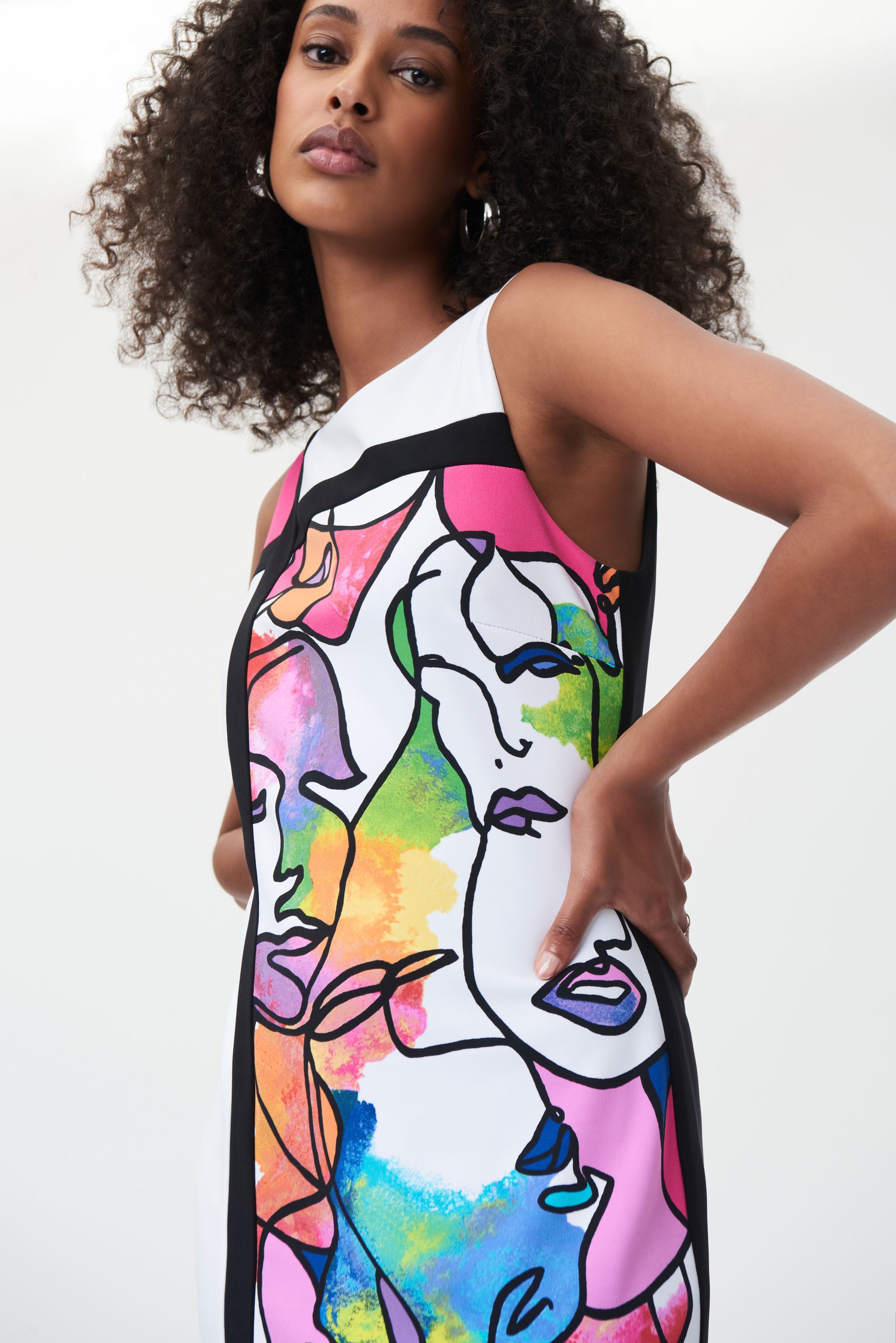 Vestido estampado rostros 232223
