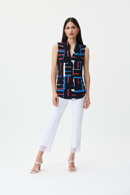 Top negro multicolor 232227