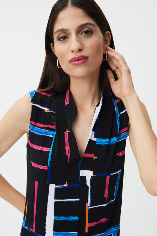 Top negro multicolor 232227