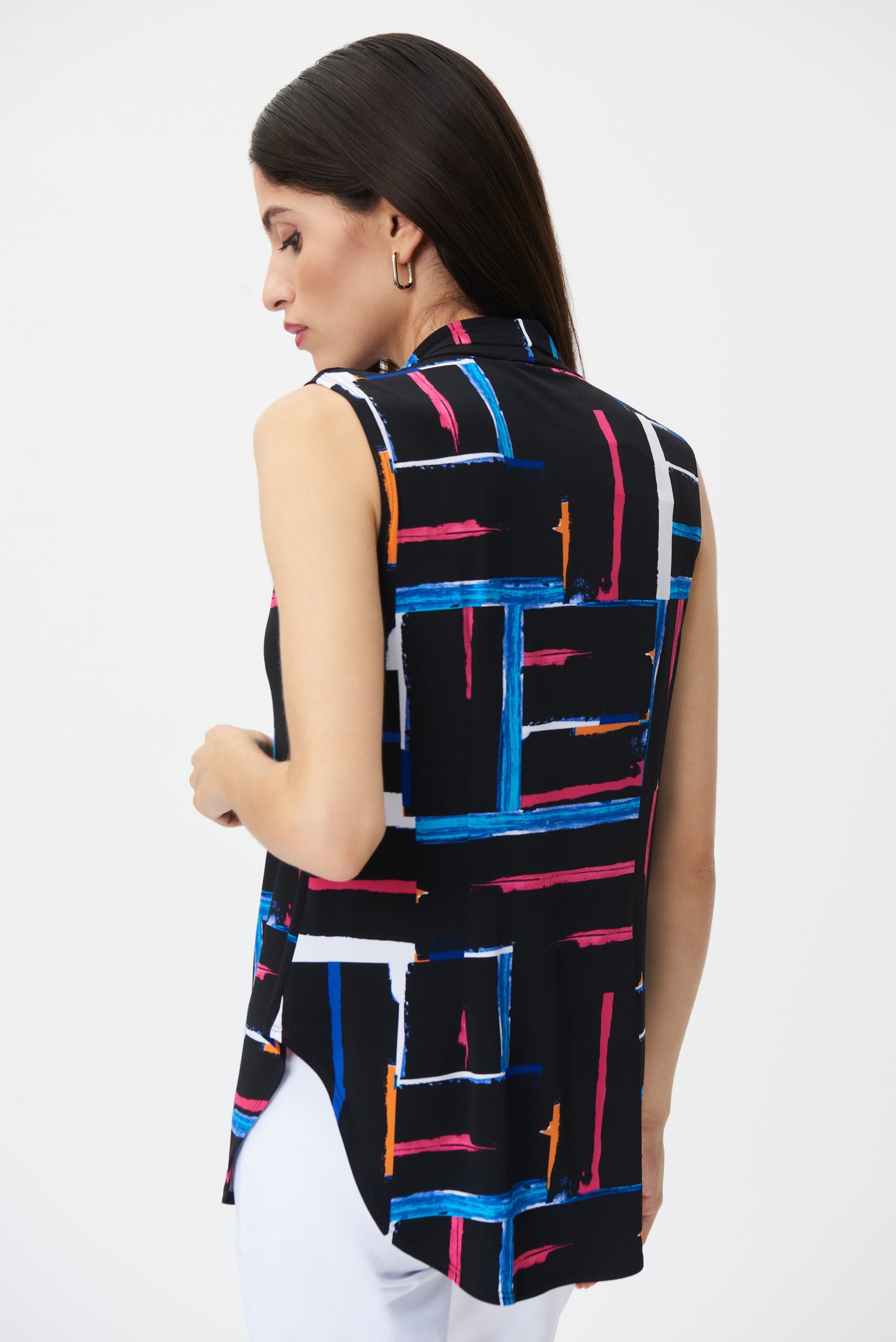 Top negro multicolor 232227