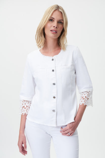 Chaqueta blanca guipur 232910