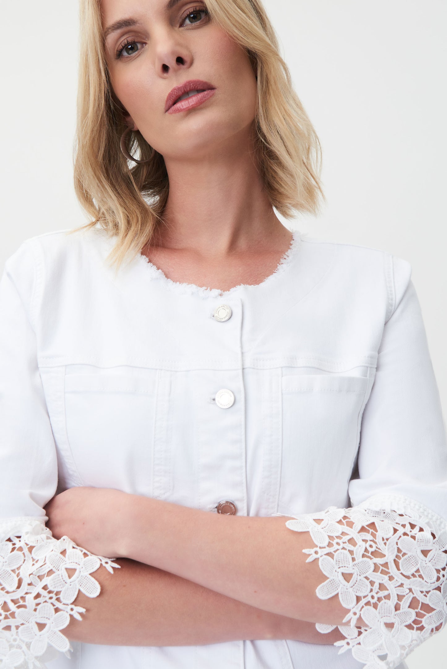 Chaqueta blanca guipur 232910