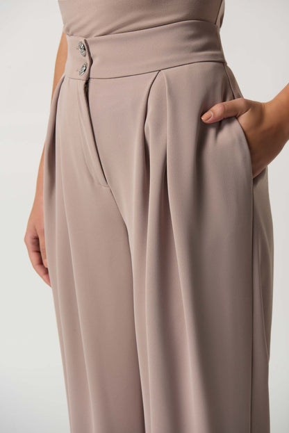 Pantalón pierna ancha beige 233043