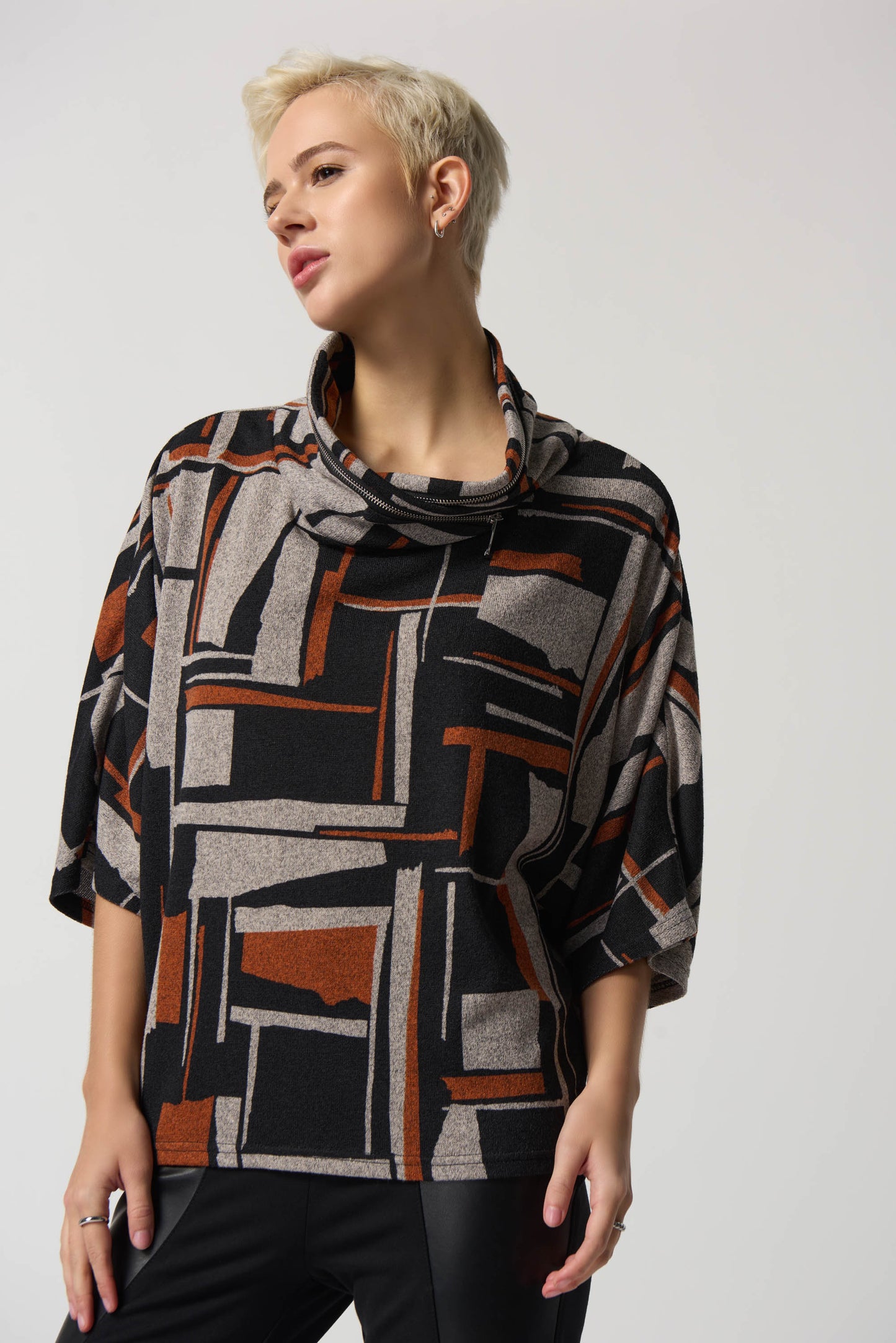 Poncho estampado geometrico 233080