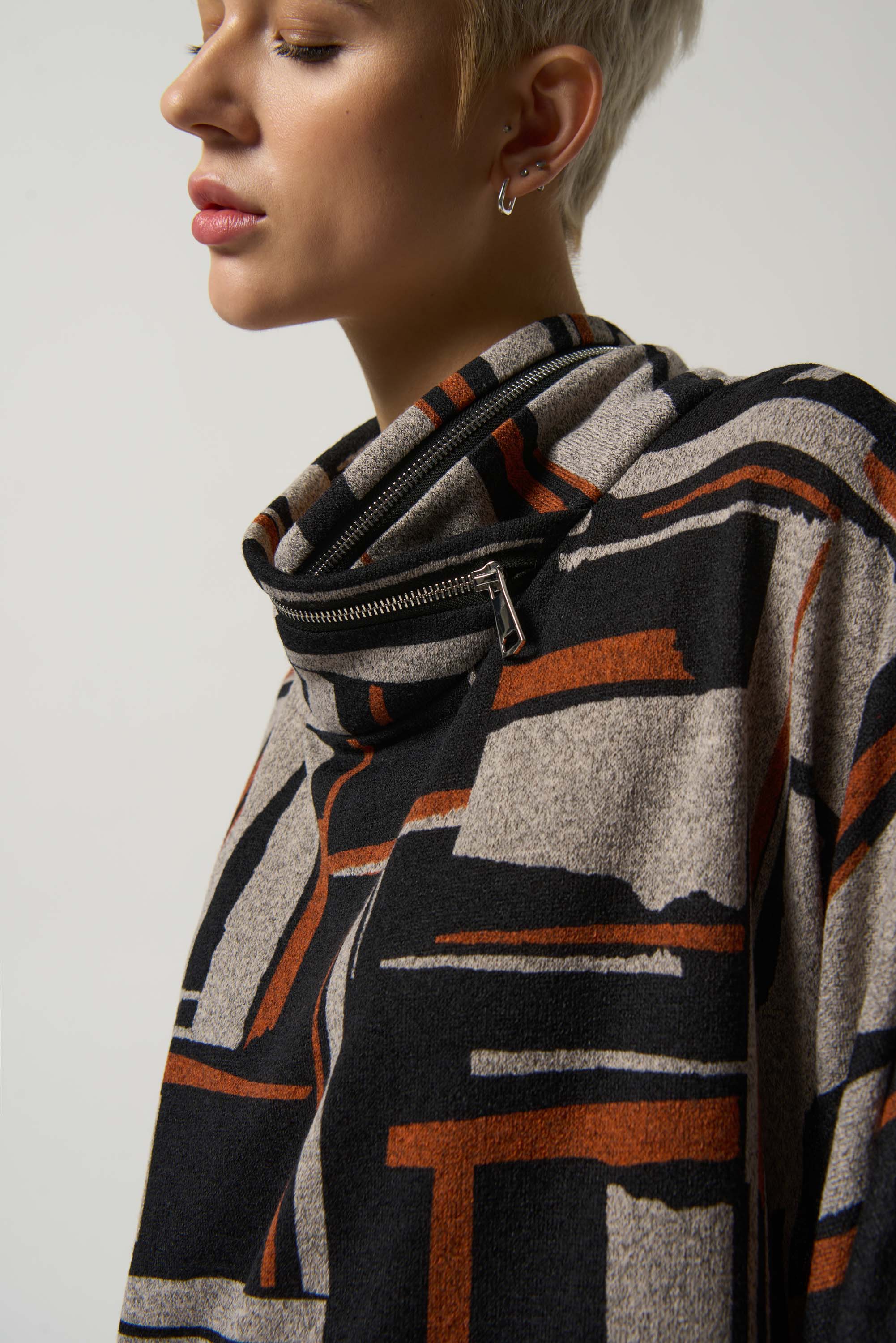Poncho estampado geometrico 233080