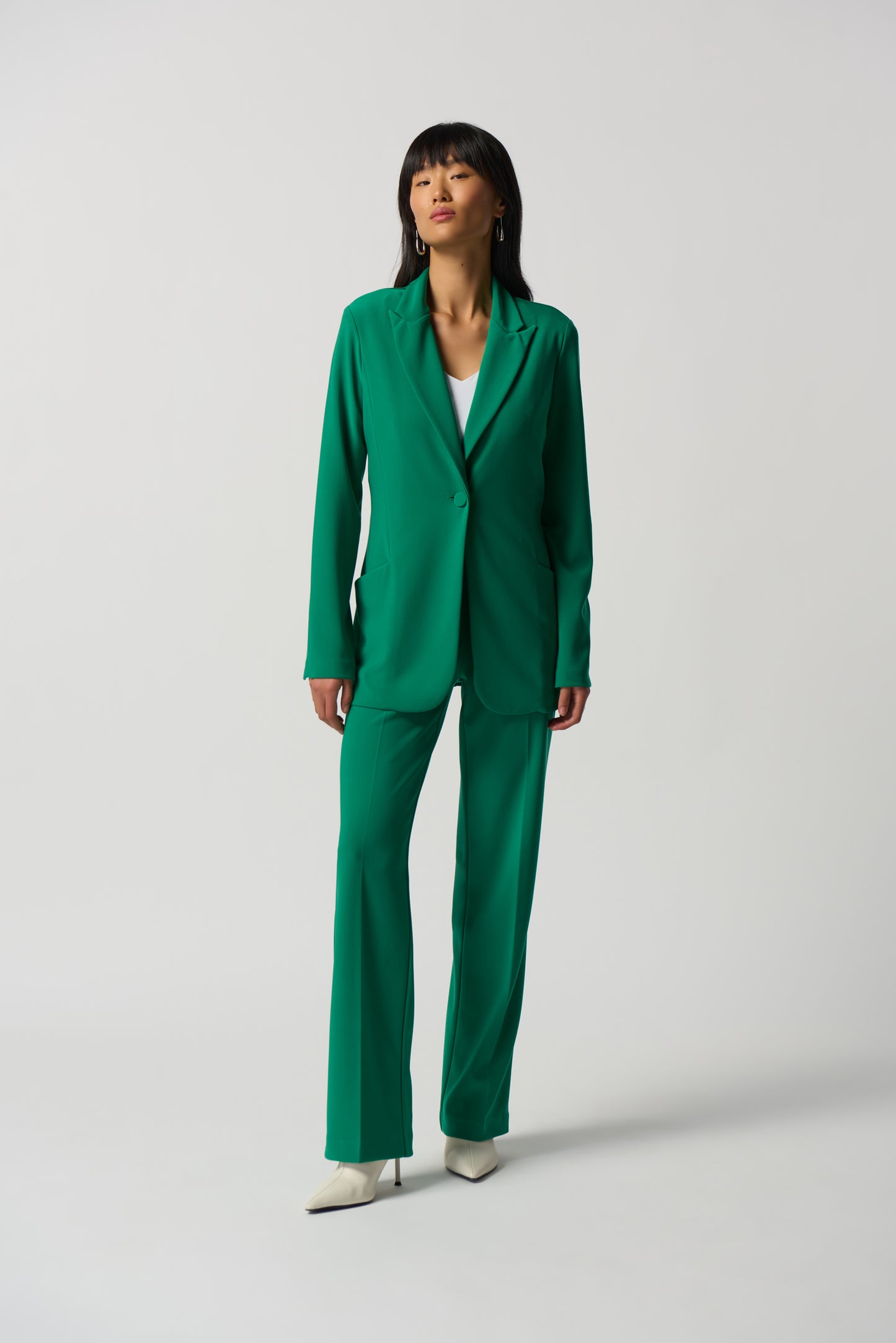 Blazer con solapa verde esmeralda 233092