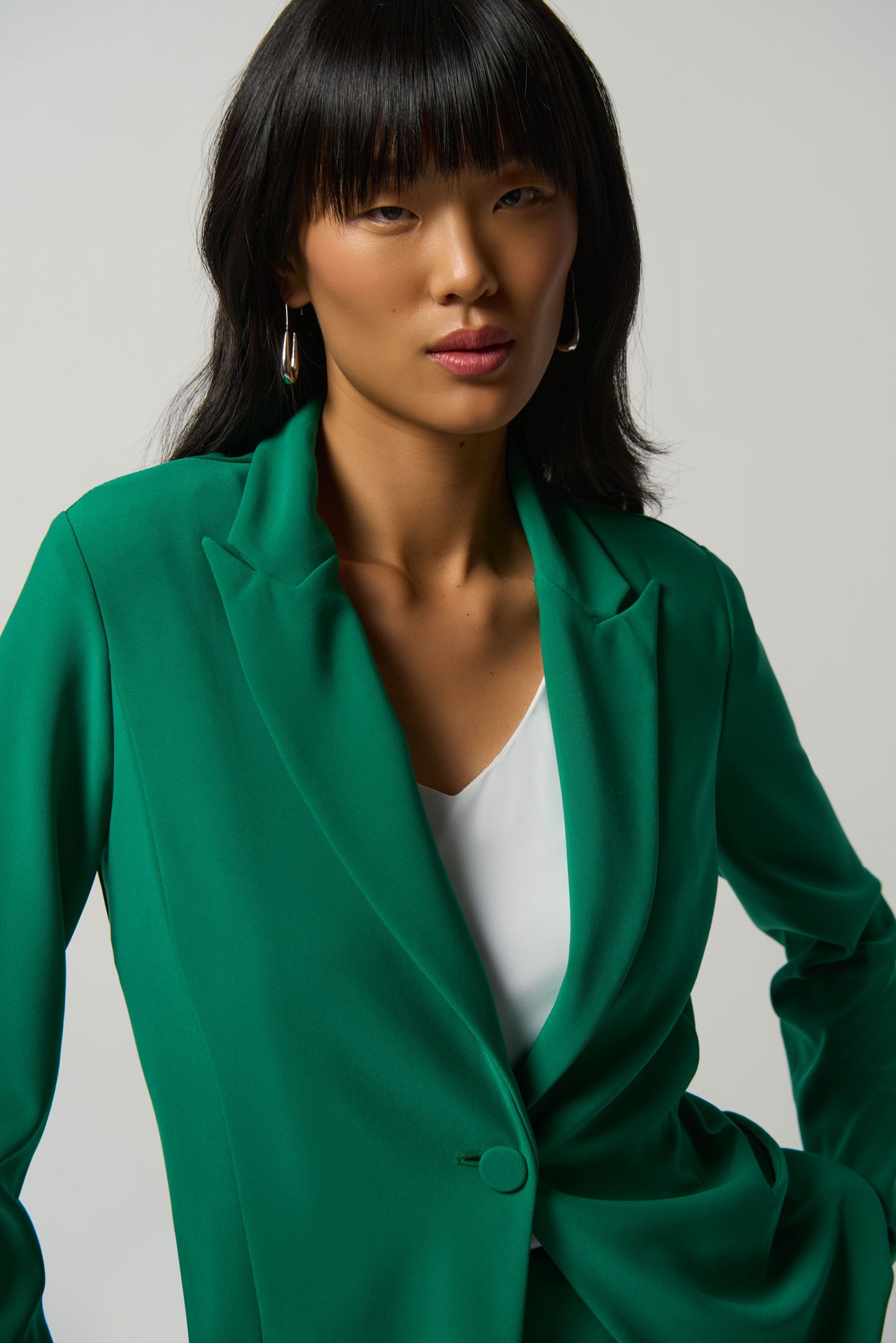 Blazer con solapa verde esmeralda 233092