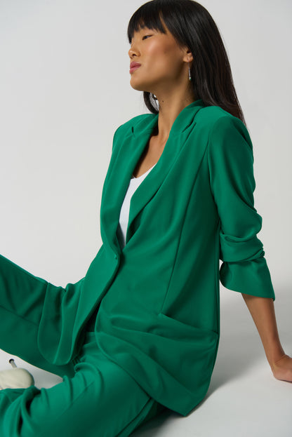 Blazer con solapa verde esmeralda 233092