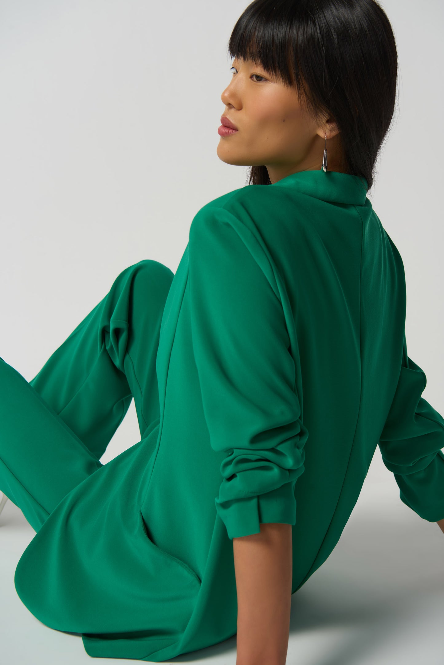 Blazer con solapa verde esmeralda 233092