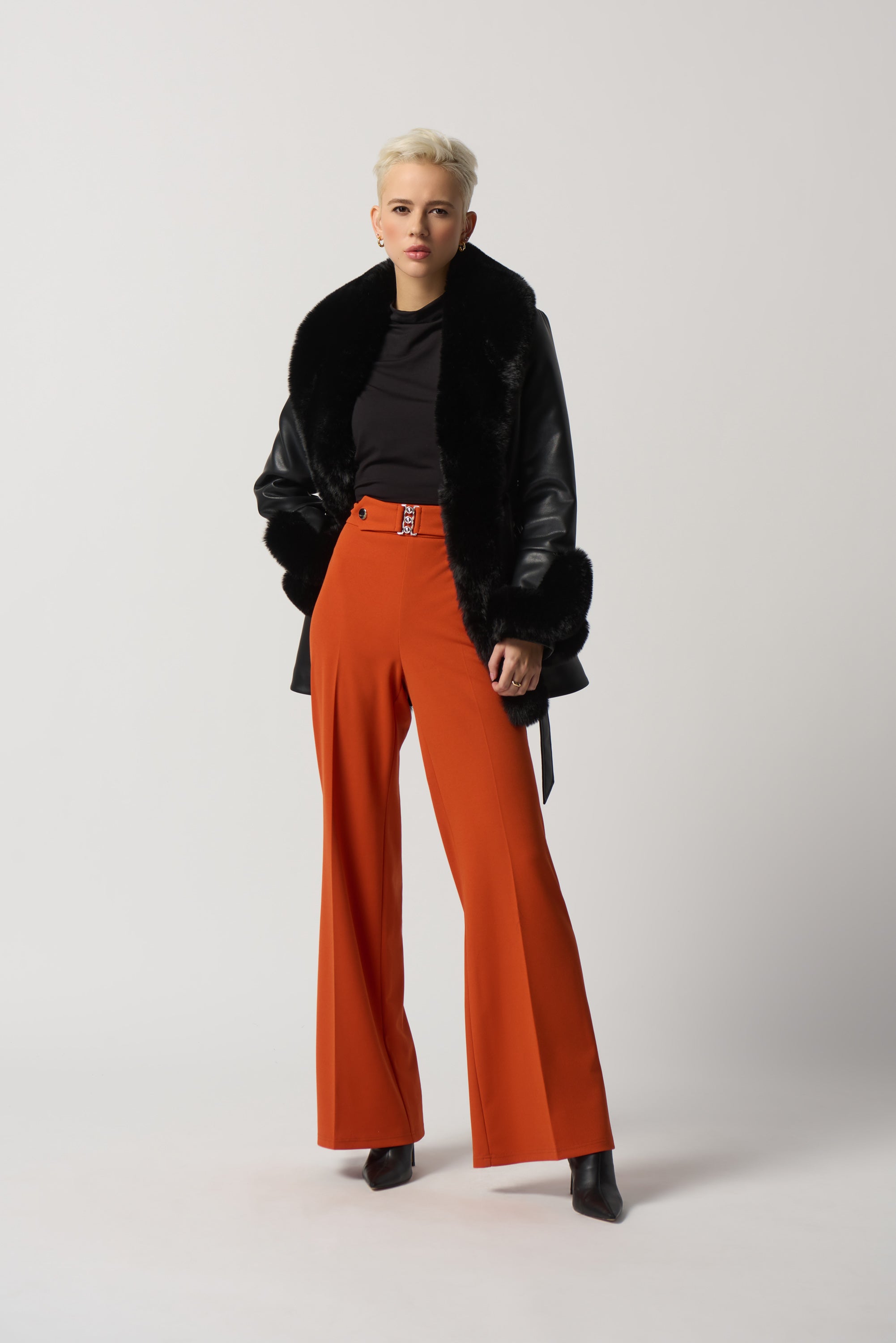 Pantalón de pierna ancha naranja tandoori 233181