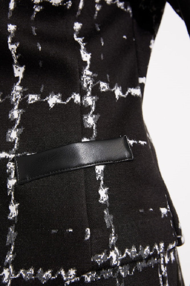 Chaqueta negra de cuadros 233218