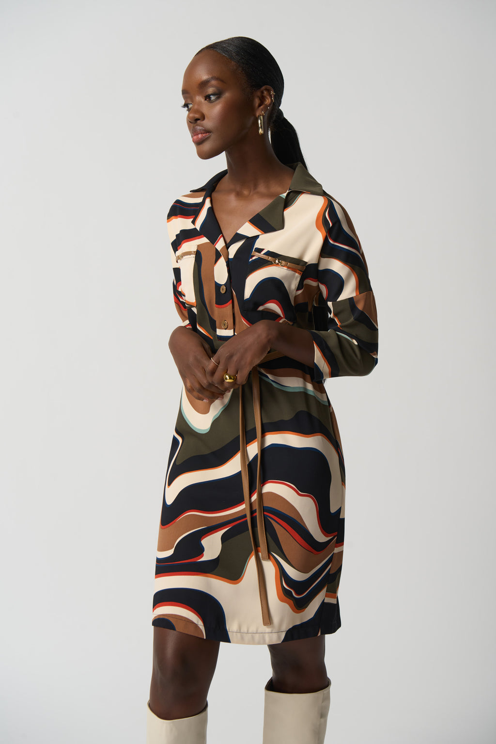 Vestido camisero multicolor 233224