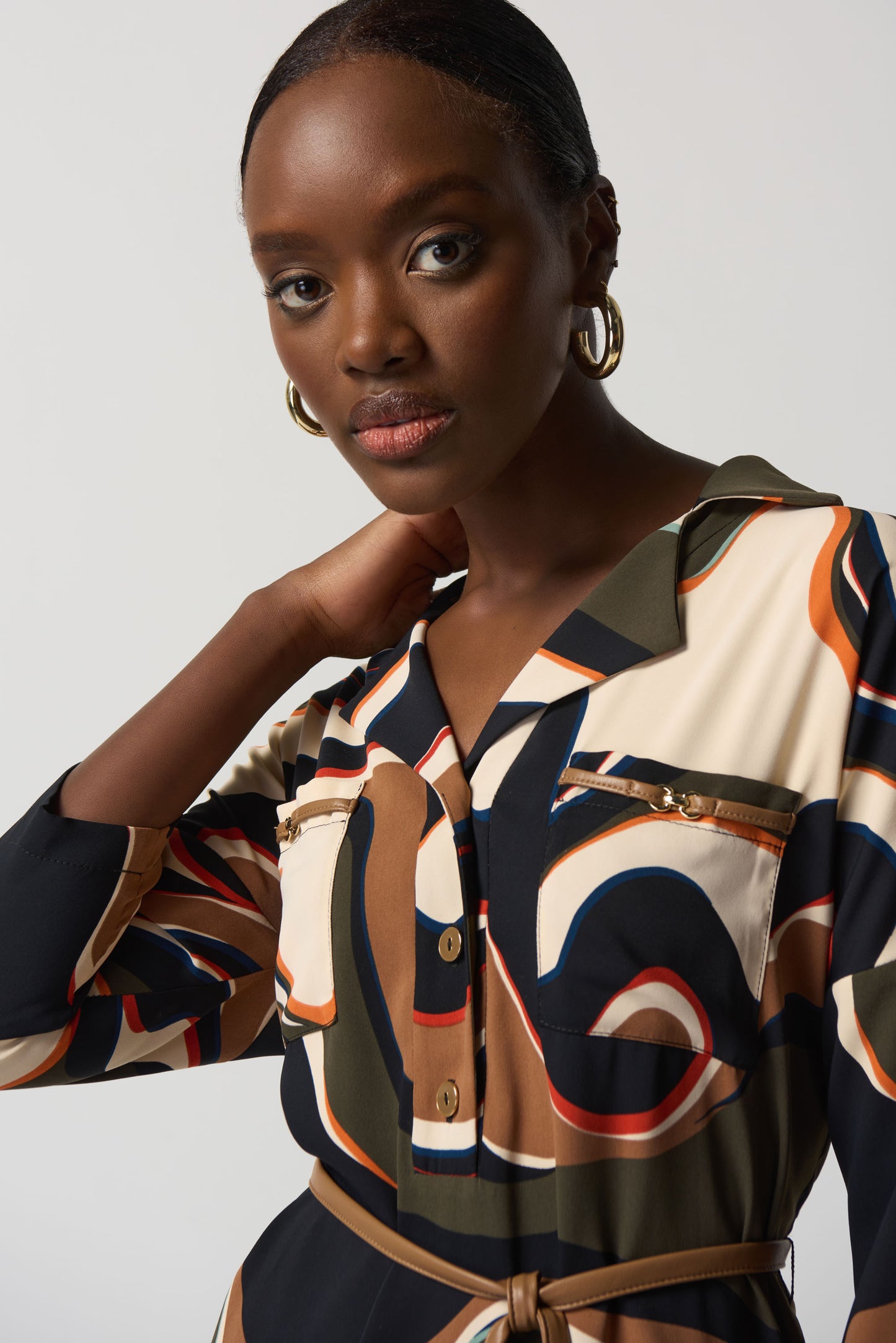 Vestido camisero multicolor 233224