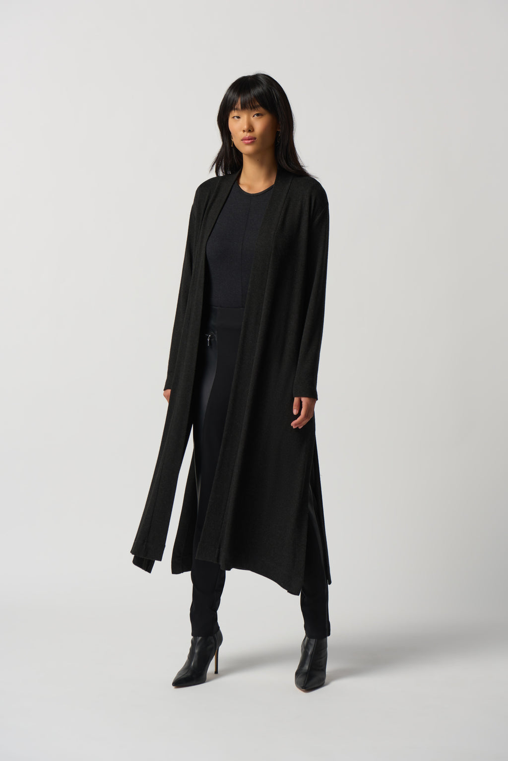 Cardigan largo gris oscuro 233246