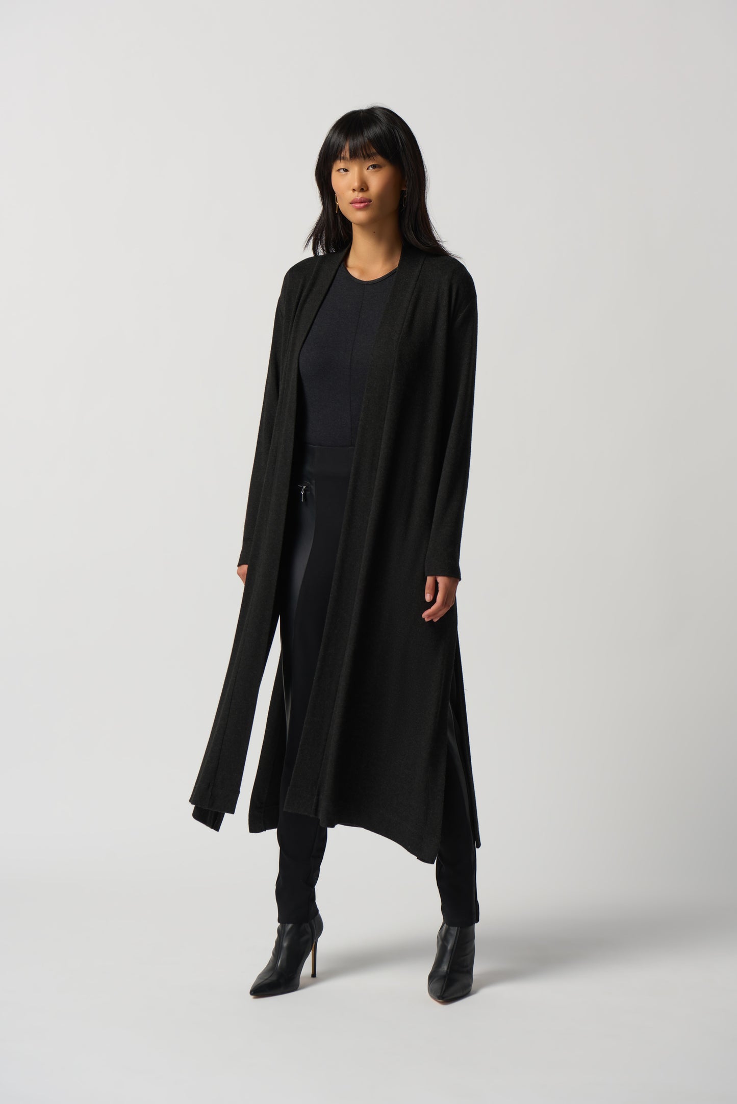 Cardigan largo gris oscuro 233246