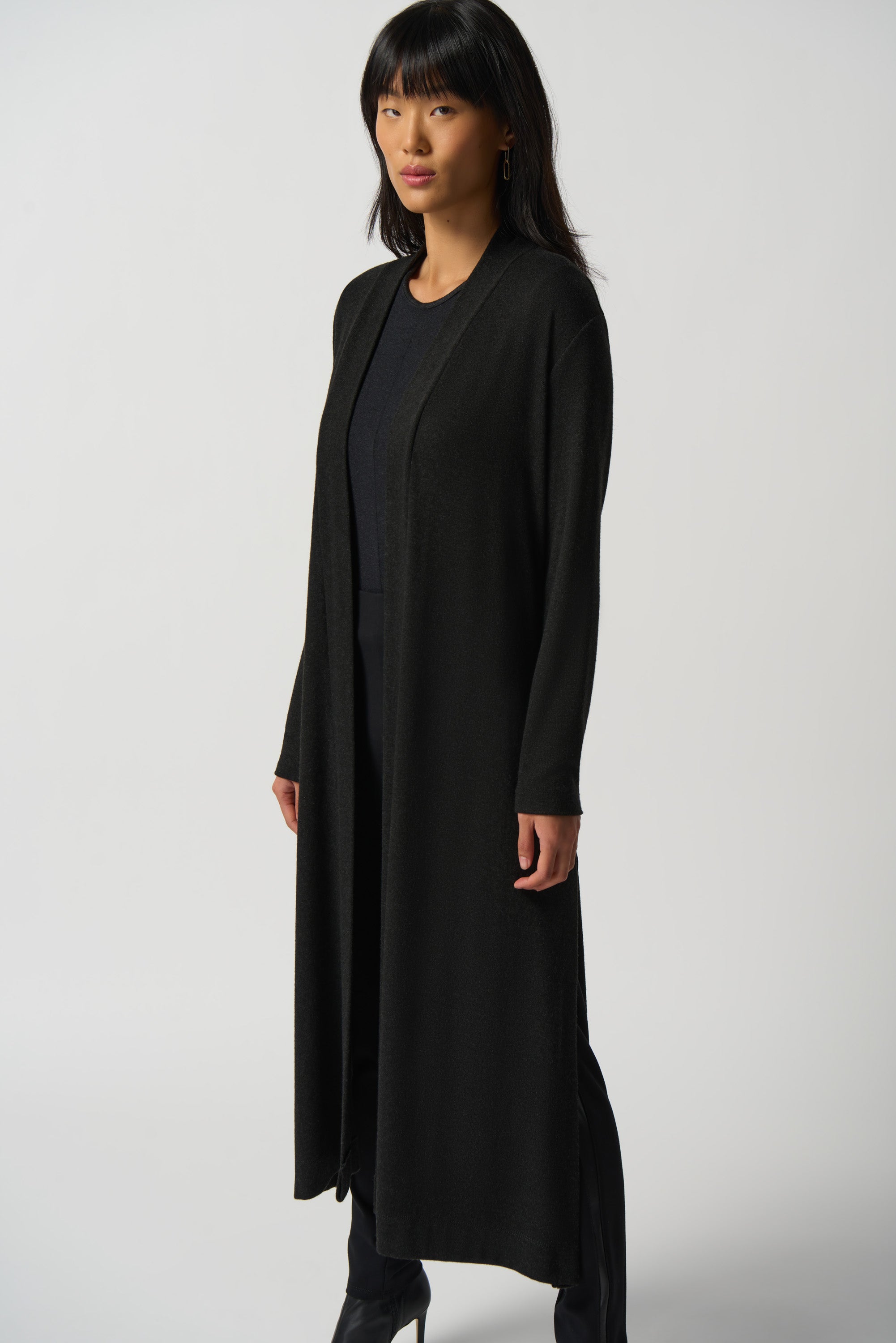 Cardigan largo gris oscuro 233246