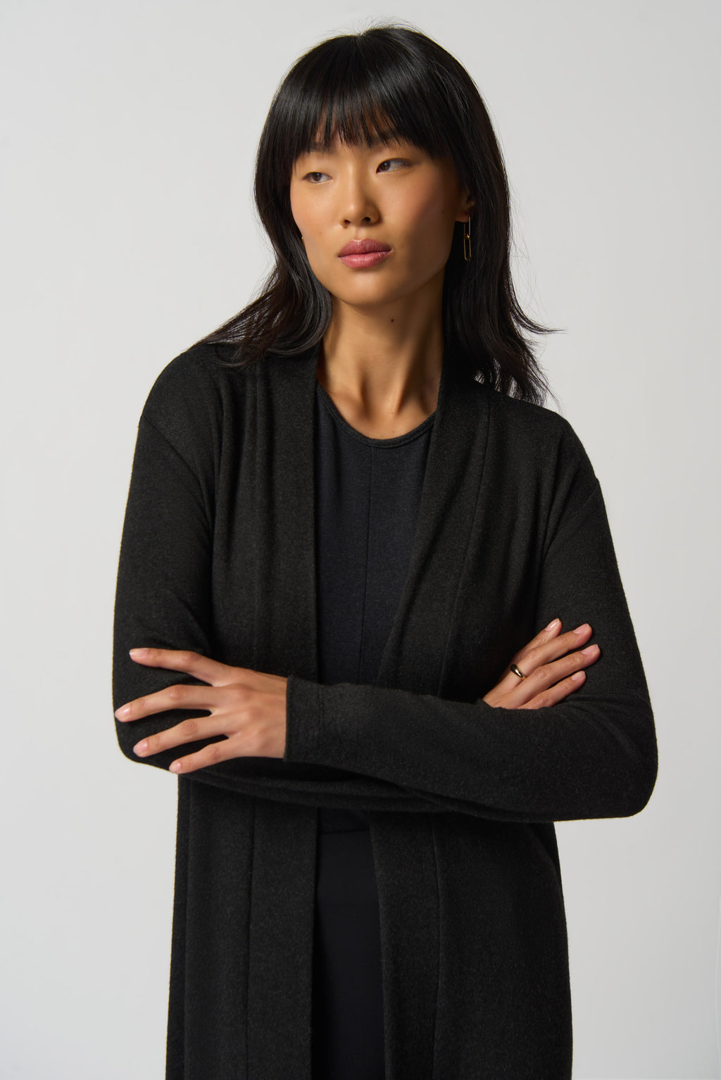 Cardigan largo gris oscuro 233246