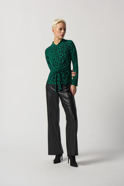 Blusa animal print verde 233256