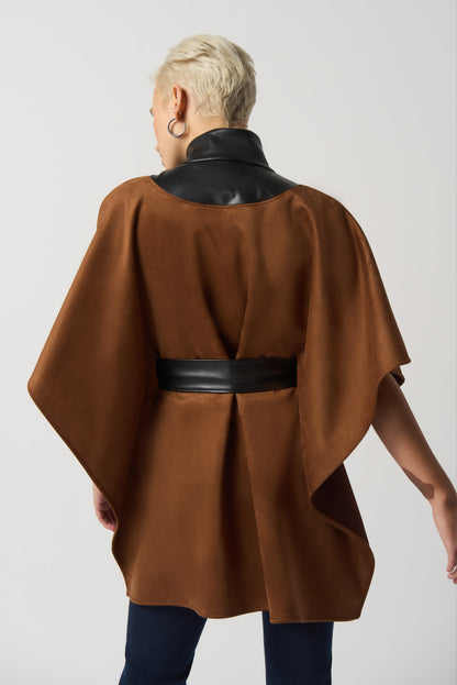 Capa gamuza y piel sintetica caramelo y negro 233299