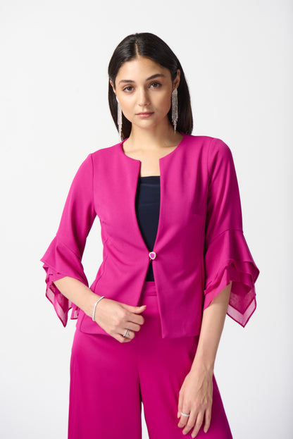 Chaqueta con mangas de gasa fucsia opulencia 233761