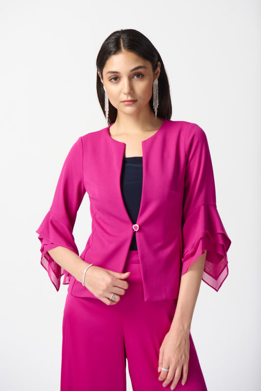 Chaqueta con mangas de gasa fucsia opulencia 233761