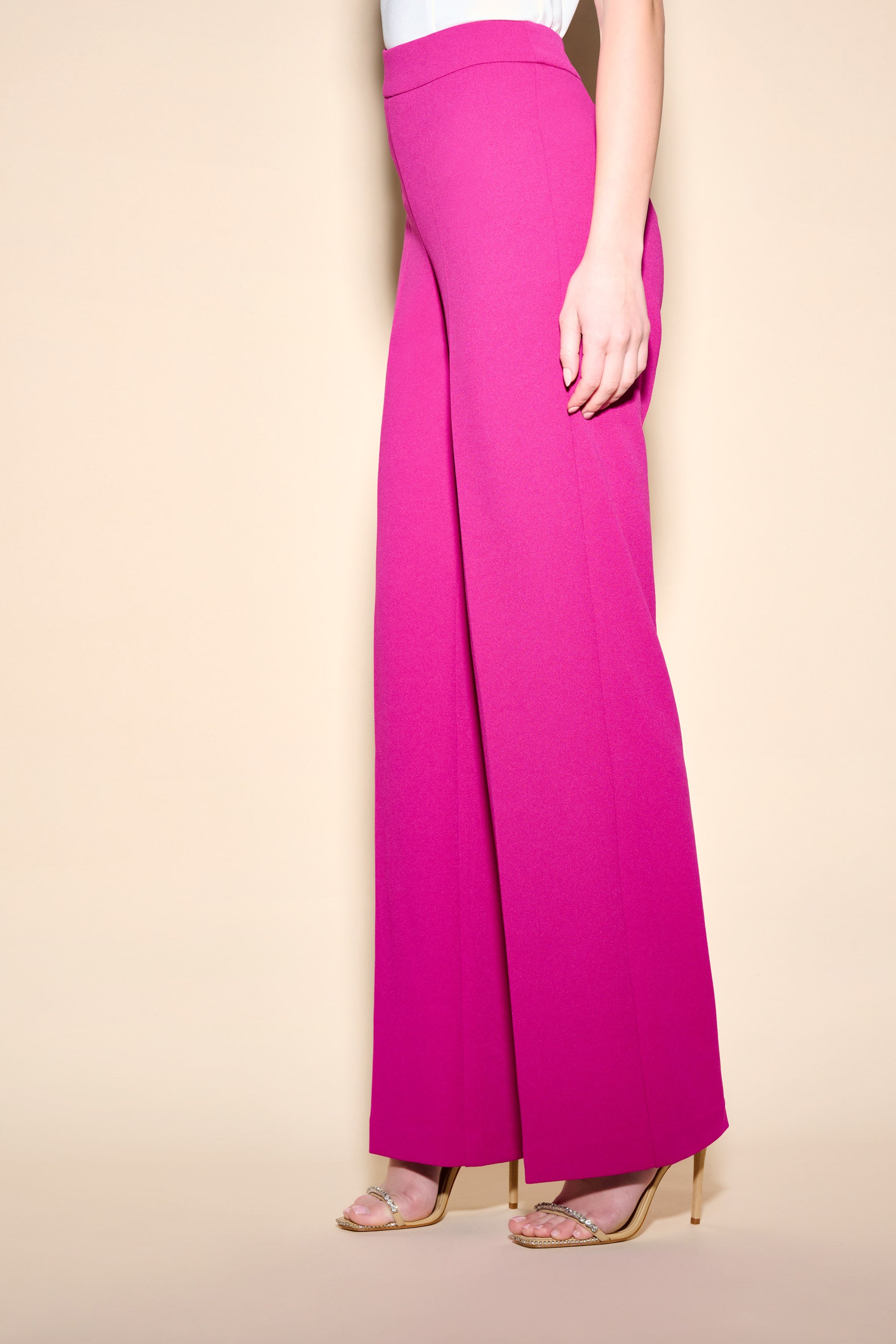 Pantalón pierna ancha fucsia opulence 233787