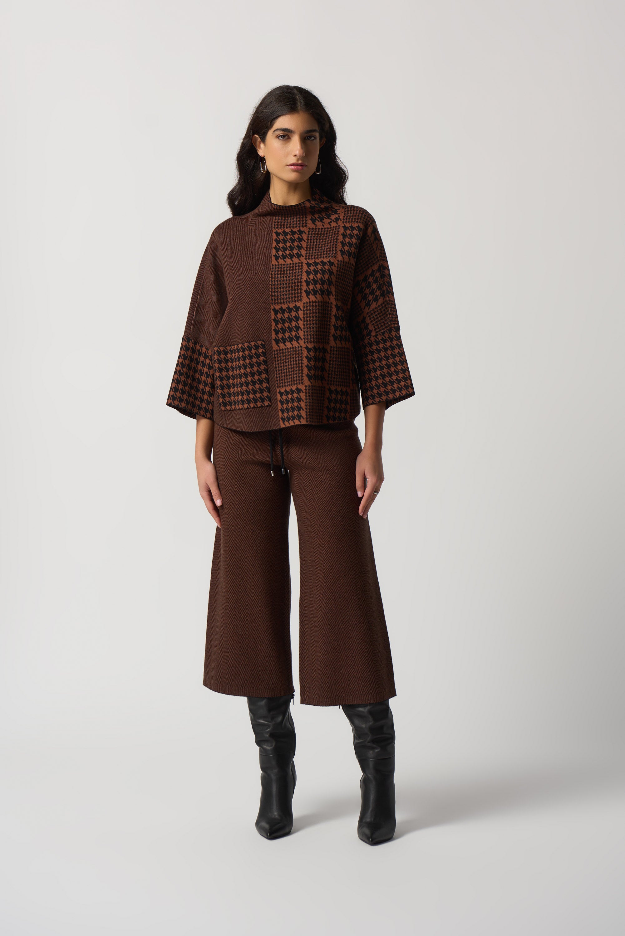 Pantalón culotte de pata de gallo 233904