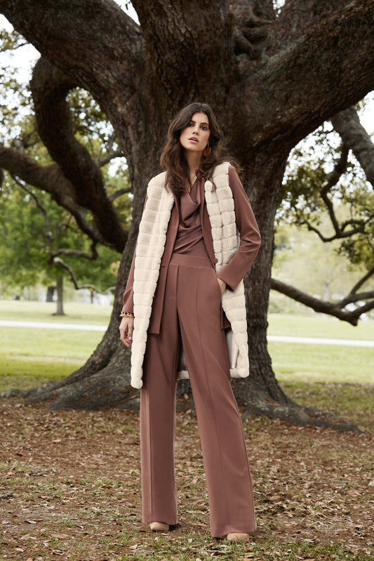 Chaleco largo beige 233924