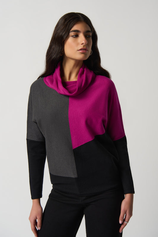 Jersey bloques gris, negro, purpura 233954