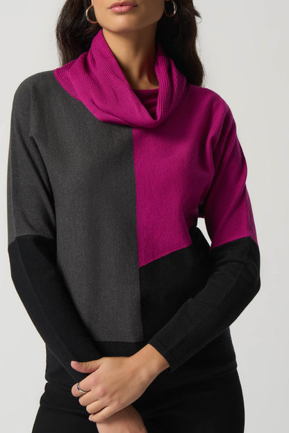 Jersey bloques gris, negro, purpura 233954