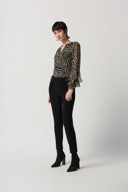 Blusa de gasa con estampado 234074