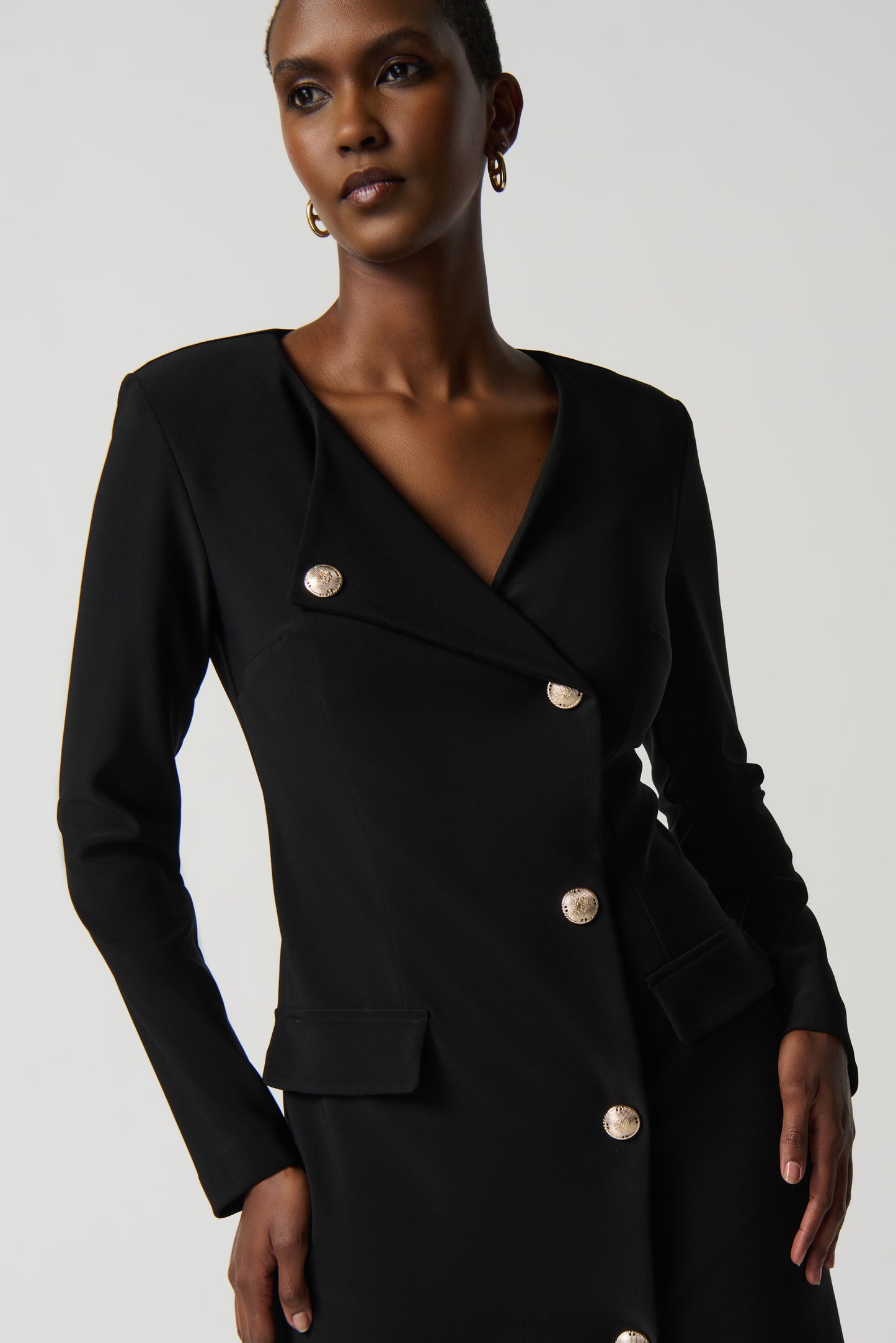 Vestido tipo blazer negro 234153