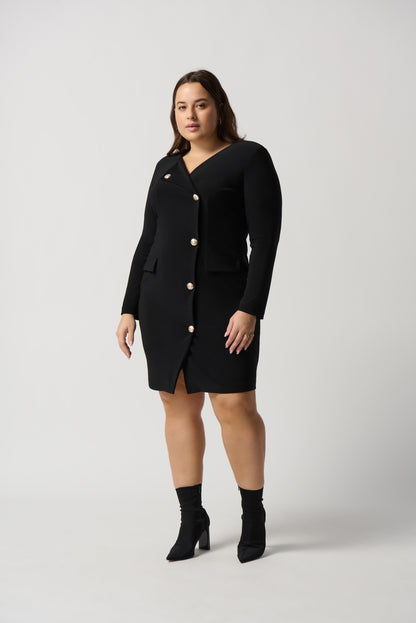 Vestido tipo blazer negro 234153