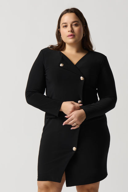 Vestido tipo blazer negro 234153