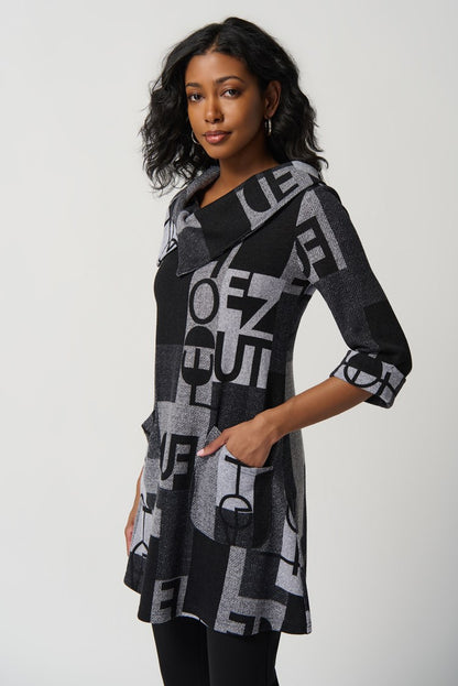 Túnica estampada gris 234226