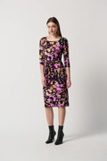 Vestido animal print con fajín 234291