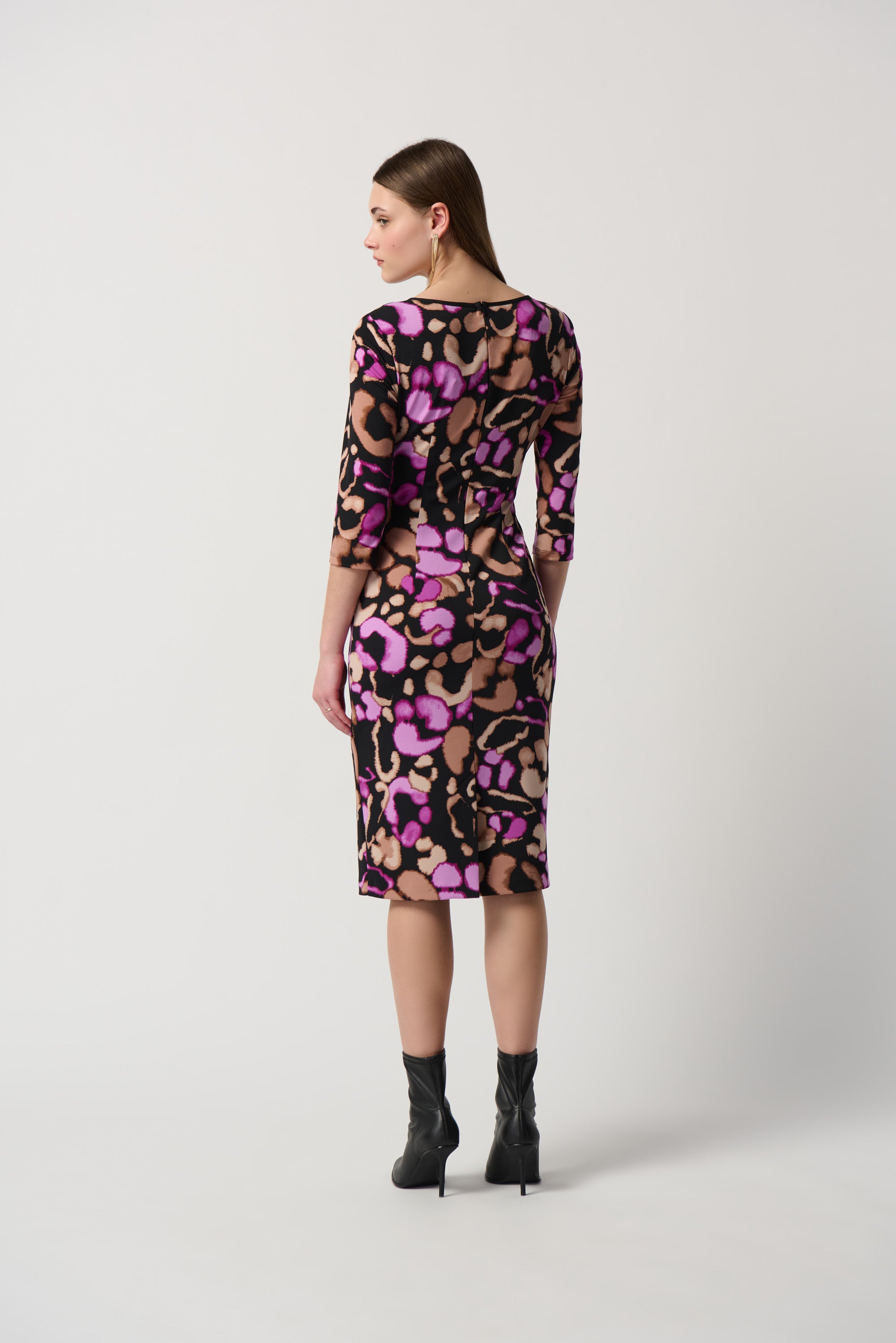 Vestido animal print con fajín 234291