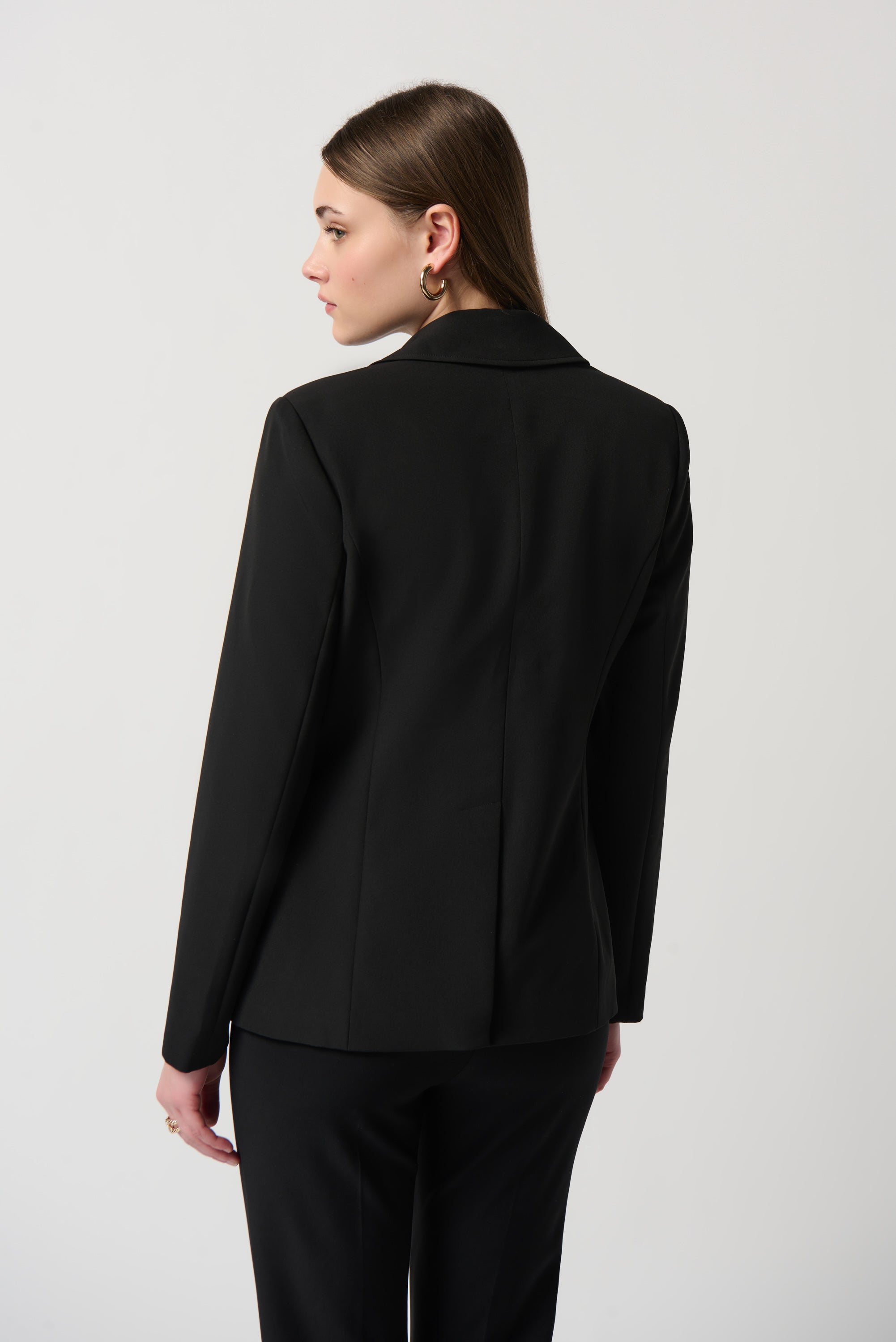 Blazer tejido con bolsillos con cremallera negro 234929