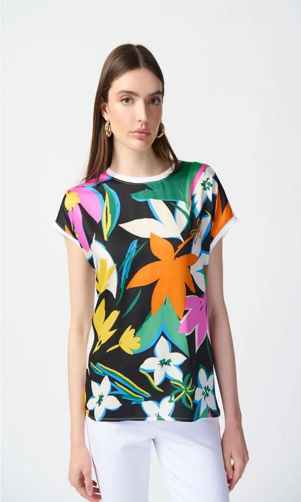 Blusa con estampado floral multicolor 241137 Joseph Ribkoff