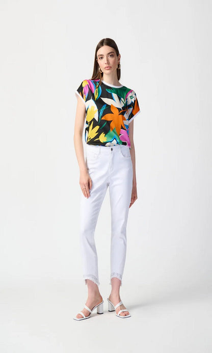 Blusa con estampado floral multicolor 241137 Joseph Ribkoff