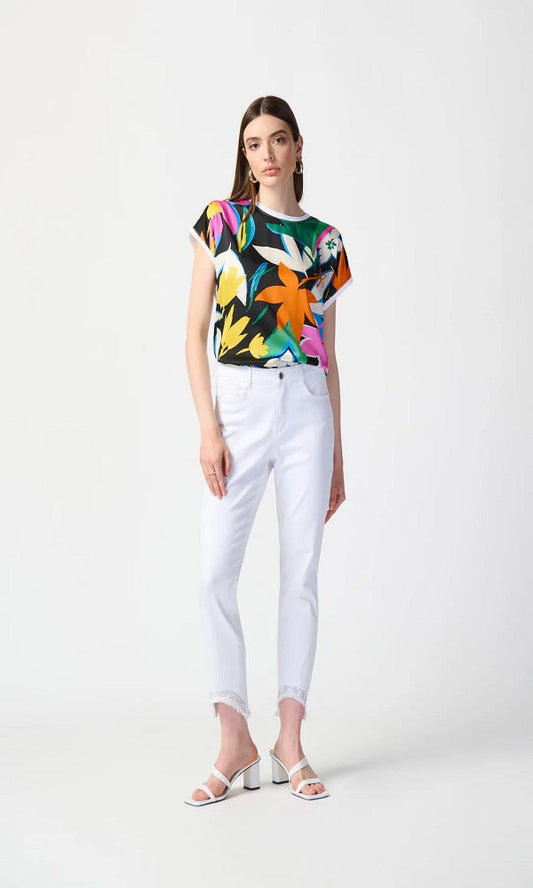 Blusa con estampado floral multicolor 241137 Joseph Ribkoff