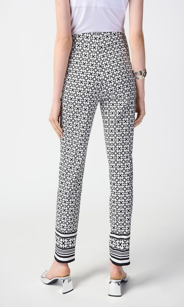 Pantalón vainilla con estampado geométrico 241186