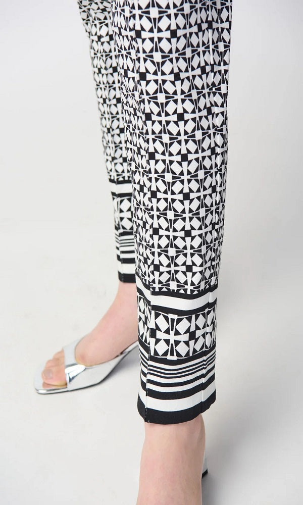 Pantalón vainilla con estampado geométrico 241186