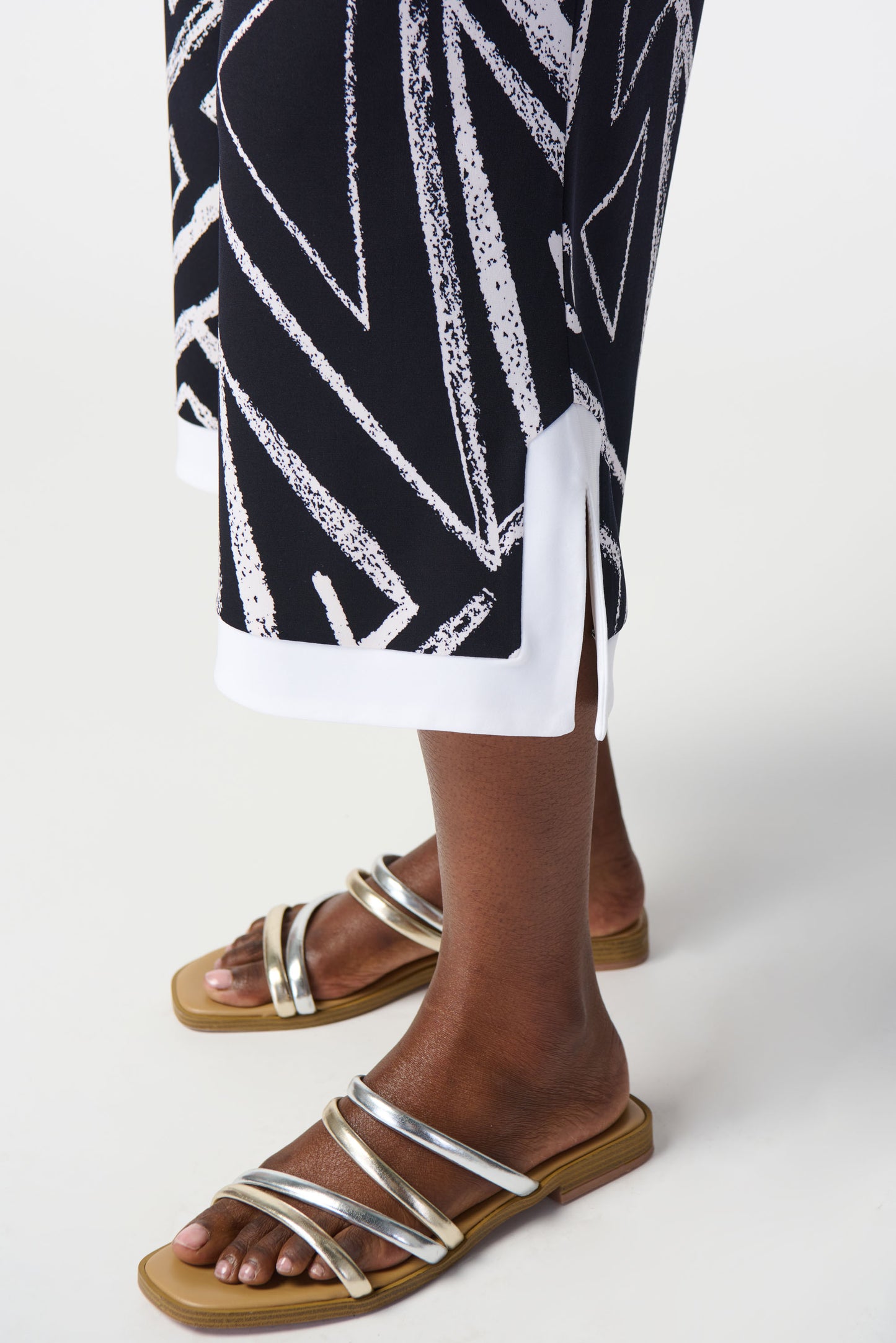 Pantalón culotte estampado abstracto azul marino 241280