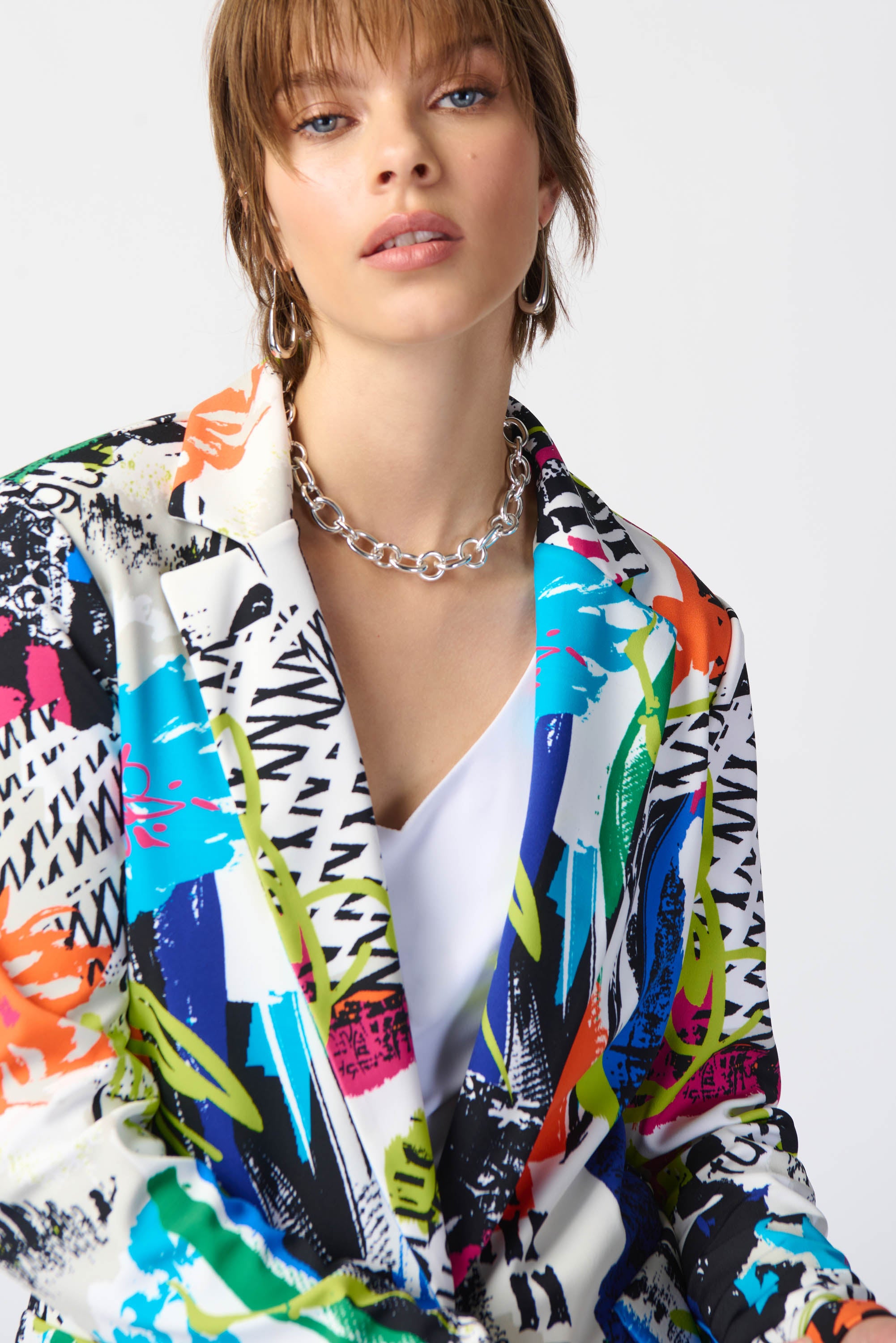 Blazer estampado abstracto 241302