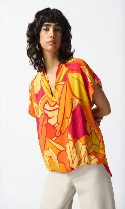 Top holgado estampado tropical 242008 Joseph Ribkoff