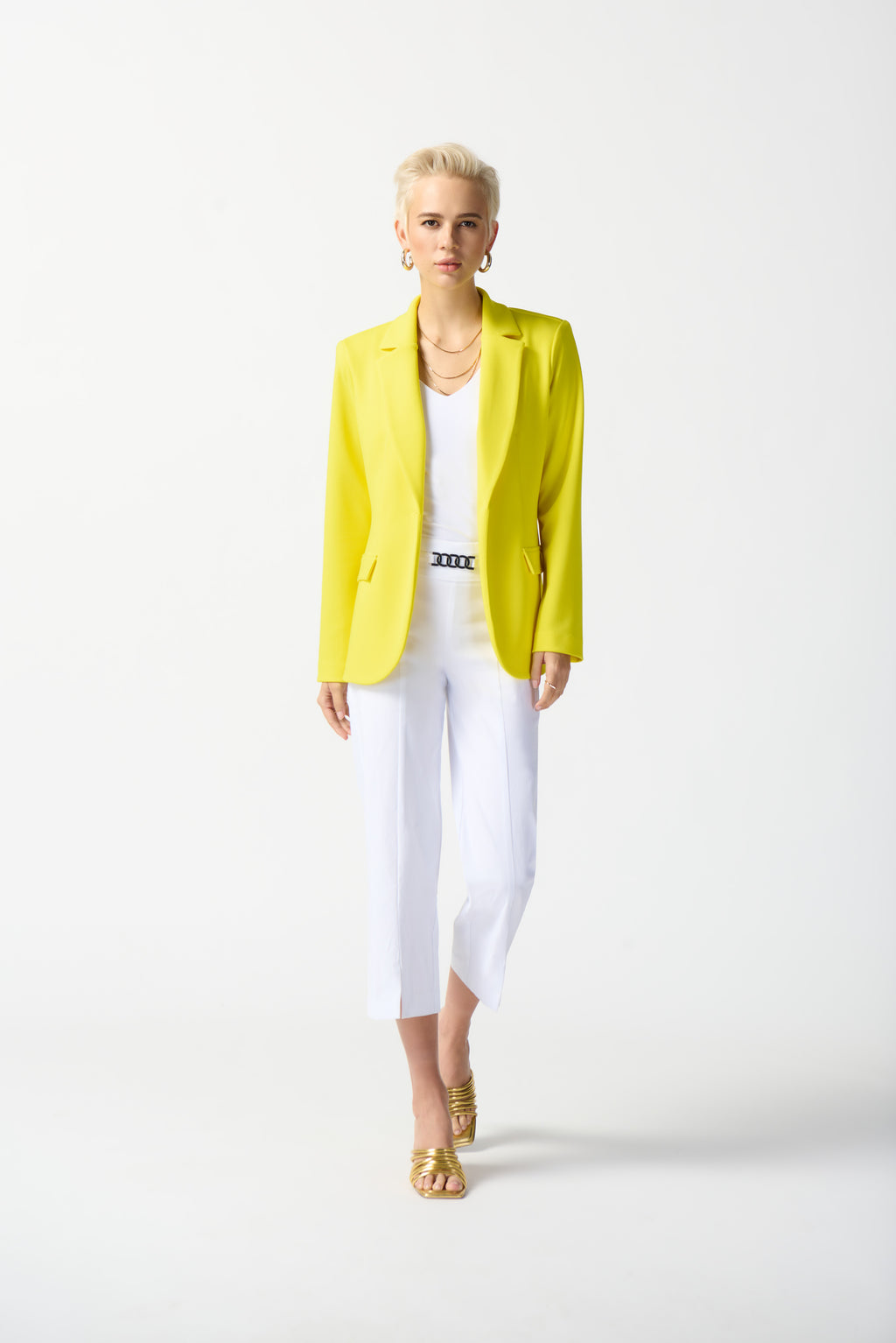 Pantalón capri recto blanco 242035