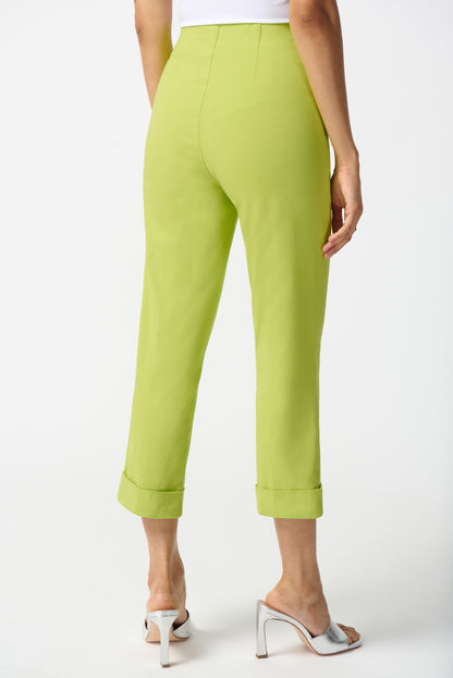 Pantalón crop verde limon 242054