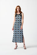 Vestido maxi con estampado geometrico 242080