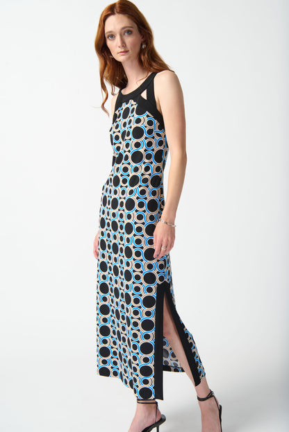 Vestido maxi con estampado geometrico 242080